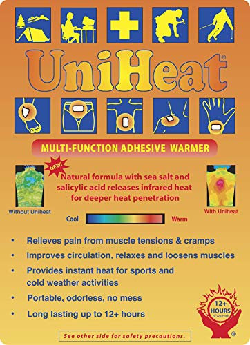 Uniheat Self Adhesive Pain Relief Warmer Heat Pack x10