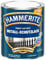 Hammerite Metallschutzlack Struktur-Effekt, 3in1 Rostschutzlack für Metall, wetterfest und stoßfest, für außen und innen, Silbergrau, 250ml