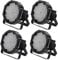 4x Showlite FLP-144 Flatline Panel LED Scheinwerfer (PAR Strahler, Discolicht, Bühnenbeleuchtung, Lampe, 144 LED/RBG mixing, Anschlüsse: DMX In/Out, 6 DMX Modi)