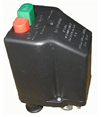 Pressostato italiano marchio NE-MA per compressori trifase da 6 a 10 ampere, attacco 1/4+ interruttore