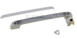 Maniglia Congelatore - Freezer Con serratura Lunghezza mm.: 340, Interasse Fori mm.: 265 > 275, Colore: BIANCO