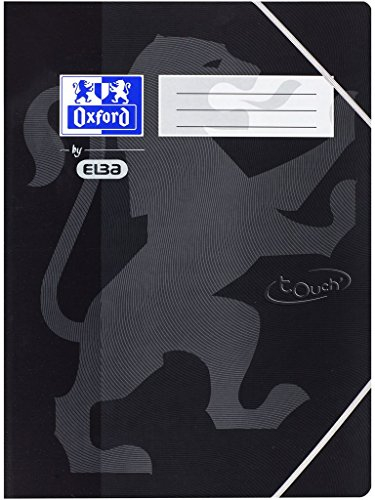 Oxford Eckspanner-Mappe A3, fester Karton, Soft Touch-Oberfläche, schwarz