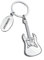 Amikado Porte-clés Guitare personnalisé par Gravure Laser argentée