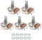 Pxyelec 5 Pack Full Size B250k Long Split Shaft 18mm Electric Guitar Bass Volume Tone Pots Potentiometer