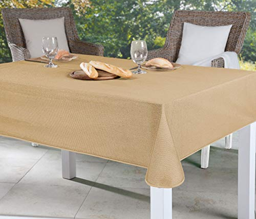 Peyer-Syntex Gartentischdecke Emden Beige 140x190cm Oval