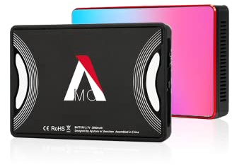 Aputure MC RGB LED-Kameraleuchte 3200-6500K, Kreatives Randlicht für Fotografie, Video & Filmemacher, Key-Light für Nahaufnahmen, Leichtgewicht für Reisen, Unterstützt App-Steuerung & Qi-Ladung