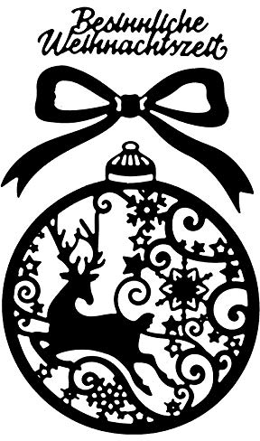Ideen mit Herz Präge-& Stanzschablonen | Weihnachtskugel | 3 Stück