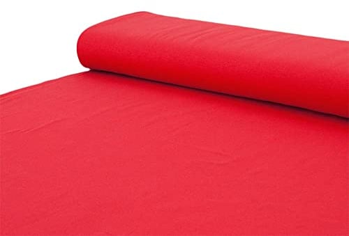 Baumwoll - Jersey Stoff einfarbig rot - Meterware ab 25 cm x 160 cm - Stoff zum Nähen