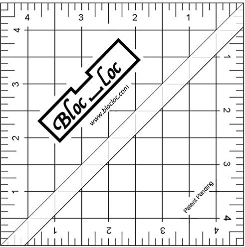 Bloc Loc Quilt-Lineal mit Rasterlinien, halbquadratisch, verschiedene Größen, 11,4 cm