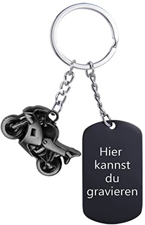 OXYEFEI Porte Clef Personnalisé,Moto Gravée avec Prénom, Nom ou Message, Porte Clé Photo Personnalisé Original Cadeau Homme pour Noël Fete des Peres
