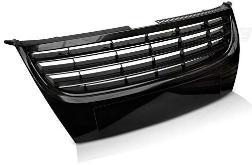 Frontgrill kompatibel mit Volkswagen Touran 2007 2008 2009 2010 Front Central Grill Sport GV-256 Kühlergrill Sport glänzend schwarz