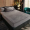 Luofanfei Fleece Spannbettlaken 160x200 Grau Warm Plüsch Samt Kuschelige Boxspringbett Frottee Bettlaken Biber Spannleintuch Doppelbett Uni Muster Leintuch für Hohe Matratze Hoher Steg bis 25-30 cm