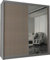 Modern Double Sliding Door Wardrobe 2 Mirrored Hanging Rails & Shelves Storage Cabinet for Bedroom (Royal Grey, 203cm)