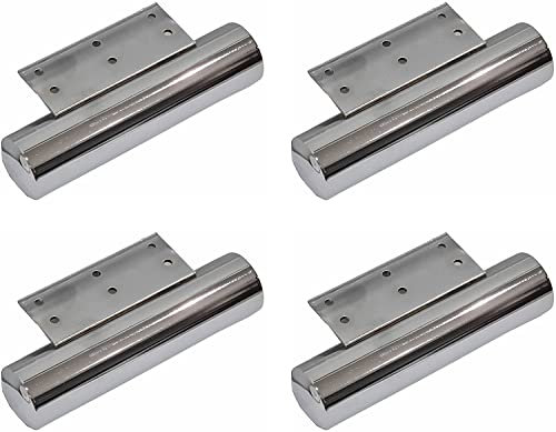 Just Accessories Chrome Silver Tube Legs Feet Heavy Duty For Furniture, Metal Home DIY Projects for Sofas, Beds, Chairs, Stools, (Chrome Plated) (4)