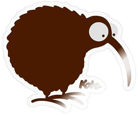 Spreadshirt Kiwi Vogel Schnepfenstrauß Sticker Aufkleber, 10 x 10 cm, Transparent glänzend