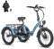 Fafrees Dreirad für Erwachsene, 20 Zoll Lastenfahrrad Klapprad Elektro Dreirad Fahrrad E Bike mit 48V 18,2AH Akku Tragfähigkeit 180kg, F20 Mate (Nur kleine Rückenkorb, Blau)