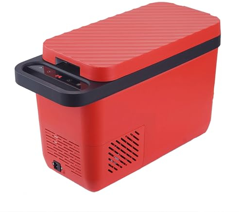 VIQUTRG Refrigerador AutomóVil Al Aire Libre, Hogar AutomóVil Doble Uso 12 V/24 V, Refrigerador AutomóVil de 16 L Refrigerador PortáTil Compresor Congelador para AutomóVil RV Furgoneta,Red