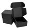 Hotyin Geschenkboxen 10 Stück, Geschenkbox mit Deckel 15 x 15 x 8 cm, Wellpappe Boxen aus Karton für Geschenke, Verpackungen, Versand, Partys, Geburtstage, Feiertage (Mattschwarz)
