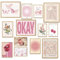 Fardes Coquette – Lot de 13 affiches murales roses pour décoration murale de chambre à coucher, adolescentes, filles