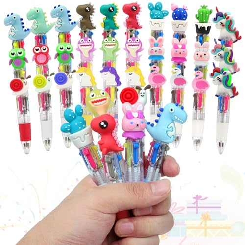 TOYESS Regalini Fine Festa Compleanno per Bambini e Bambine, 30 Pcs Penna 4 Colori All-in-One, Penne Multicolore Bambini Regalo Feste per Bambini di 5, 6, 7, 8, 9, 10 Anni