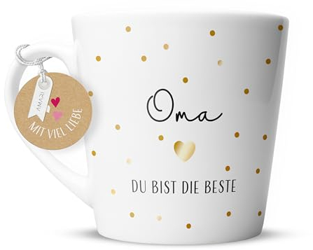 Amari® Oma Tasse - Geschenk für die Oma - Dankeschön Tasse - Beste Oma Tasse - Oma Kaffeebecher - Teetasse für die Oma