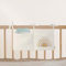 Babybett Aufbewahrungstasche aus 100% Baumwolle Musselin, für das Beistellbett, Babybett, Kinderbett. Ideal zum Verstauen von Windeln, Schnullern (Sunny Rainbow)