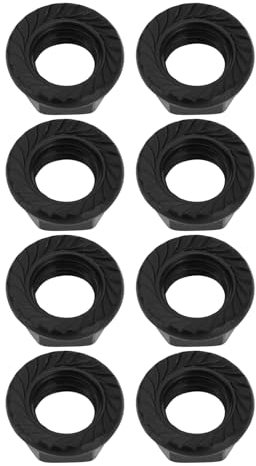 Create idea 8 Stück Kurbelarm-Tretlagermutter Kurbelachse Stahlmutter Lochdurchmesser 10 Mm Höhe 12 Mm Bodendurchmesser 14 Mm Zur Befestigung des Kettenrads Kurbelgruppe Fahrrad Schwarz