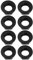 Create idea 8 Stück Kurbelarm-Tretlagermutter Kurbelachse Stahlmutter Lochdurchmesser 10 Mm Höhe 12 Mm Bodendurchmesser 14 Mm Zur Befestigung des Kettenrads Kurbelgruppe Fahrrad Schwarz