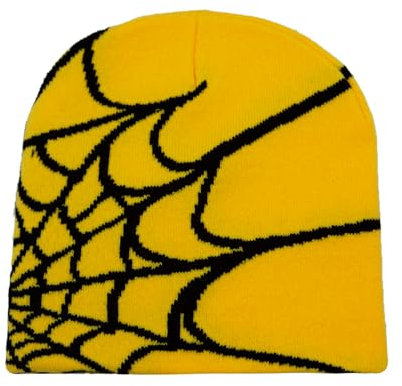 YAMEIZE Beanie Scream Strickmützen für Damen - Herren Beanie Mütze Slouchy gestrickt Hut Winter Skull Cap Gothic Warm Hut Outdoor