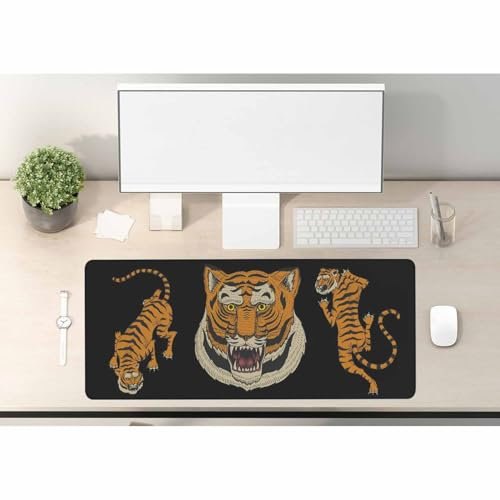 Woutay Mouse Mat,Tiger,Laptop Mat Table Mat Desk Writing Pad for Office and Home