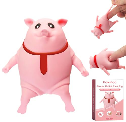 Anti Stress Schwein, Anti Aggressions Schwein, Squishy Squeeze Spielzeug, Stressspielzeug Schwein, Piggy Squeeze Toy, Anti Stress Spielzeug für Erwachsene und Kinder
