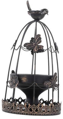 RORPOIR Antiken Stil Vogelkäfig Kerzenständer Dekorativer Kerzenständer Vintage Ornament Home Decor