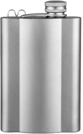 Fazvncv Petaca de bolsillo de metal para acampar al aire libre, botella deportiva a prueba de fugas, recipiente de licor de 180 ml