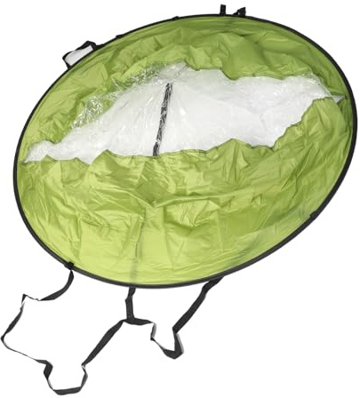 ZASCHMOY Kayak Segel, Kajak Sail Kit Paddle Board Segel mit Klarem Fenster 108 cm Faltbarer Kajak Windpaddel für, Kanus, Schlauchboote, Boote (Green)