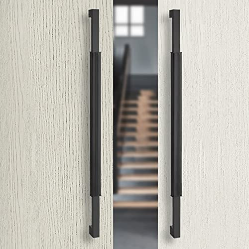 QHLMLL Manija Moderna de Acero Inoxidable para Puerta, Estilo Granero, con Barra de Empuje y tracción para Puertas corredizas, de Vidrio o empotradas, montadas Dorso con Dorso