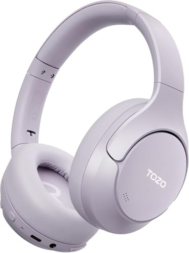TOZO HT3 Cascos Inalámbricos Bluetooth 6.0, ANC -45dB y Sonido Premium | ANC híbrida -45dB, 5 Mics IA para llamadas claras, audio espacial 3D, Multipunto, 32 EQs, driver 40mm y diseño plegable