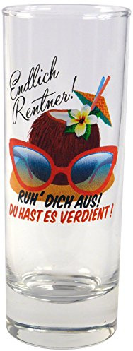 Solinga Witziges Glas I Geschenk für Rentner zum Eintritt in den Ruhestand I