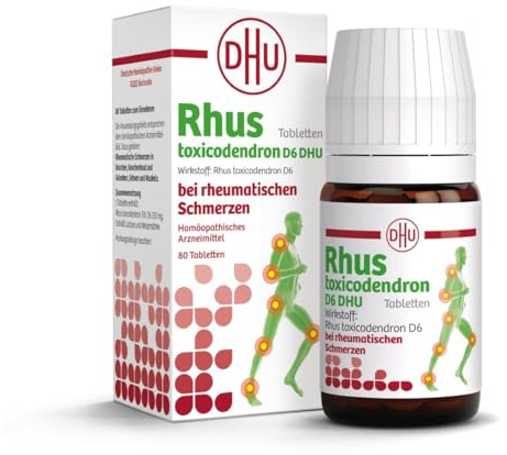 DHU Rhus toxicodendron D6, 80 St. Tabletten | bei rheumatischen Schmerzen – geschmacksneutral
