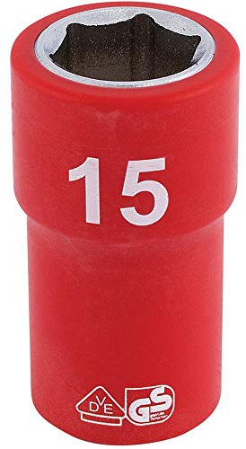 Draper 31698 3/8-Inch Square Drive Metric VDE Socket, 15 mm