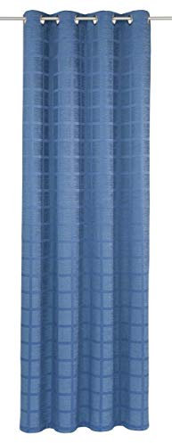 Wirth Fertigschal Brixlegg mit Ösen, Polyacryl, Blau, 245 x 132 cm