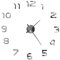 vidaXL 3D Wanduhr Modernes Design 100cm XXL Silbern Wand Uhr Wandtattoo Deko