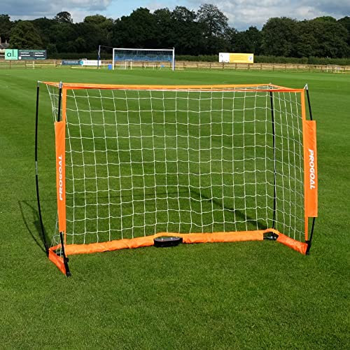 PROGOAL Portable Football Goal with Carry Bag - Indoor & Outdoor, 6ft x 4ft
