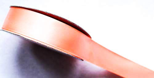CaPiSo 25m doppelseitiges Satinband Premium-Qualität Schleifenband Satin Dekoband Geschenkband beidseitig (Apricot, 25mm)