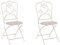 Stilvolles Gartenstuhl Set 2er Set Metall beige klappbar Trieste