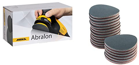 Mirka Schleifscheibe Abralon Ø 77 mm Klett 600 Körnung 20er Pack | Schleifscheiben 600 Körnung 20er Pack ideal für Lack Holz Plastik vielseitig einsetzbar mit Klettsystem