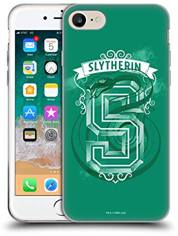 Head Case Designs Offizielle Harry Potter Slytherin 2 Deathly Hallows XVIII Soft Gel Handyhülle Hülle kompatibel mit Apple iPhone 7/8 / SE 2020 & 2022