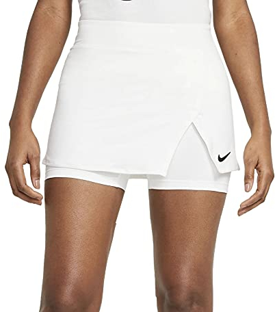 Nike W NKCT DF VCTRY Skirt STR Pantaloncini, Bianco, S Donna