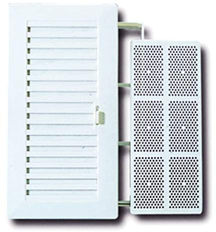 BricoLoco Rejilla de ventilación de plástico rectangular, tipo Shunt, con cierre regulable y mosquitera. Especial para baño y cocina. (1)