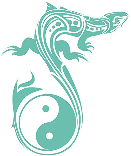 wall-refine WM-02185 | Yin Yang ECHSE TRIBAL, No. 1 | 50 x 60 cm, Mint, seidenmatt, Wandtattoo Wandaufkleber in Premium Qualität, Wanddeko Deko Zeichen Mandala Frieden
