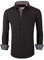 Alex Vando Mens Button Down Shirt Regular Fit Long Sleeve Casual Dress Shirts for Men, Black, XXL